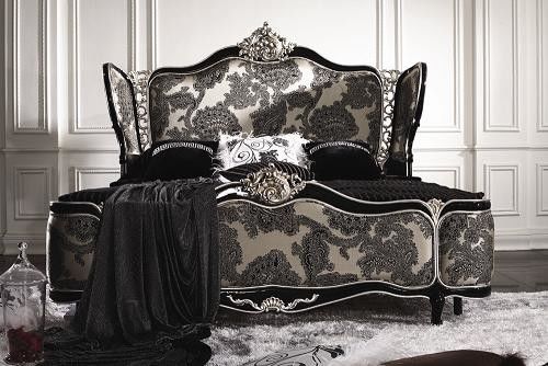 ODM Luxury European Bedroom Furniture MDF Solid Wood Frame Hand Carved Headboard