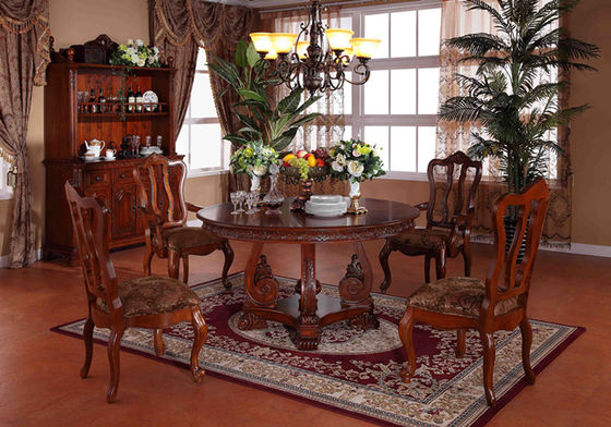 White Home Luxury Wood Dining Room Sets Wooden Dining Table Set 6 Chairs