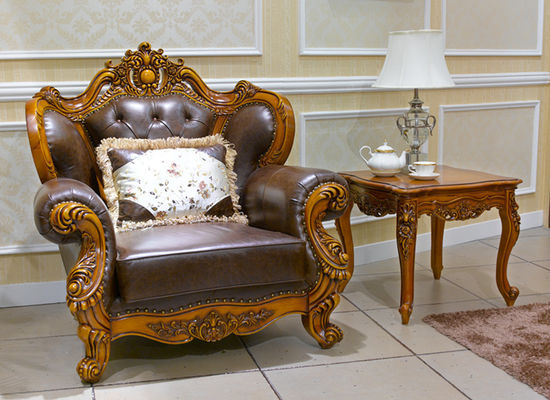 ISO14001 ODM Hotel Luxury Living Room Furniture Recliner Antique Style Sofa Set