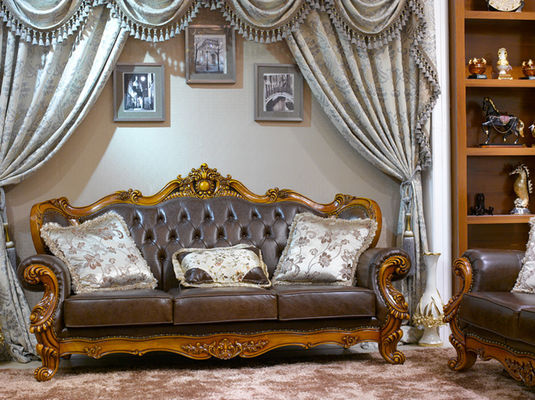 ISO14001 ODM Hotel Luxury Living Room Furniture Recliner Antique Style Sofa Set
